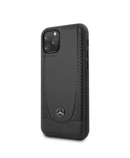 Mercedes-Benz Apple iPhone 11 Pro Leather Hardcase Perforation Black