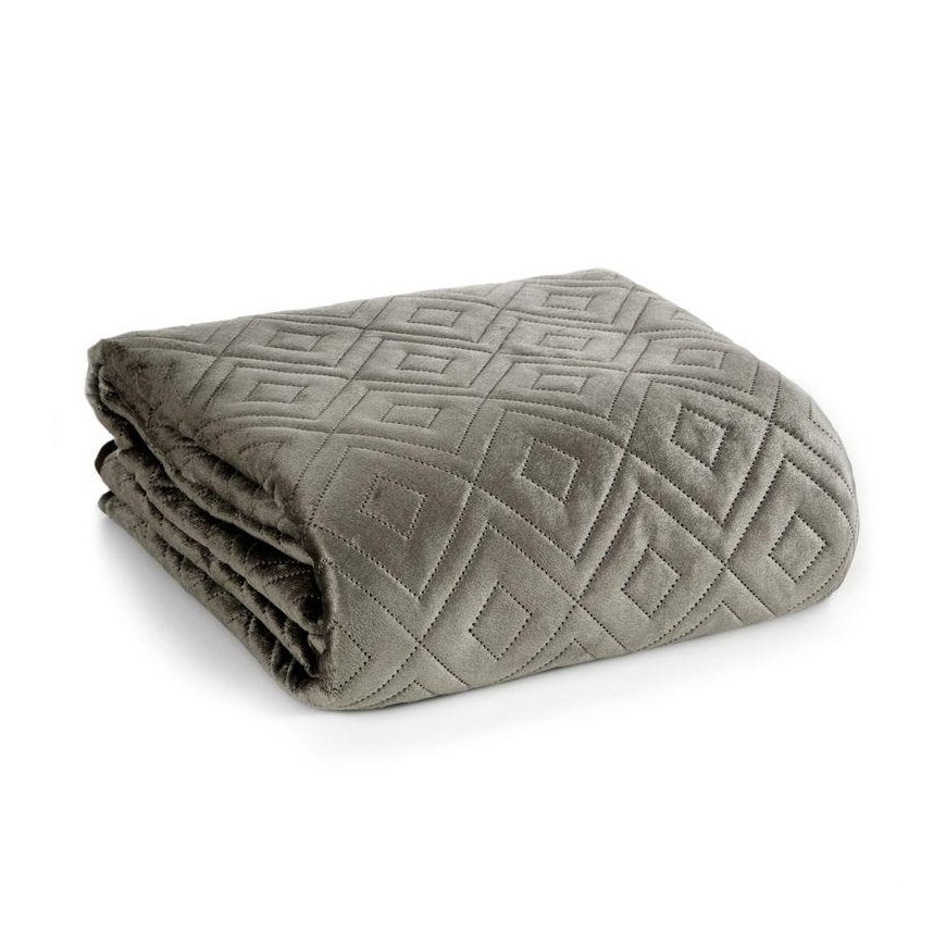 Eurofirany ARIEL/3 Bedspread made of soft velvet with a soft sheen, quilted with a hot press method with a geometric pattern, 22 – 2