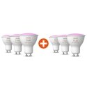 Philips Hue White & Color Ambiance GU10 350lm, Pack of 6 Philips Hue White & Color Ambiance GU10 350lm, Pack of 6