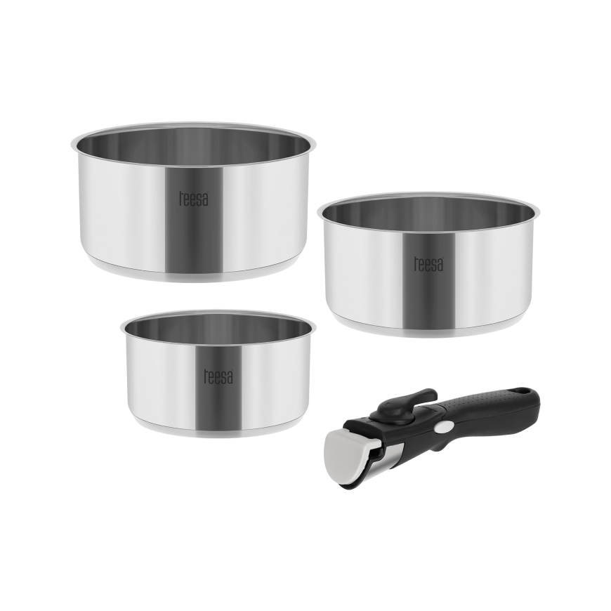 Teesa Pot set with removable handle TEESO "COOK EXPERT SINGLE HAND"
