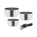 Teesa Pot set with removable handle TEESO "COOK EXPERT SINGLE HAND" Teesa Pot set with removable handle TEESO "COOK EXPERT SINGLE HAND"