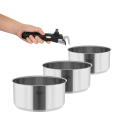 Teesa Pot set with removable handle TEESO "COOK EXPERT SINGLE HAND" Teesa Pot set with removable handle TEESO "COOK EXPERT SINGLE HAND"