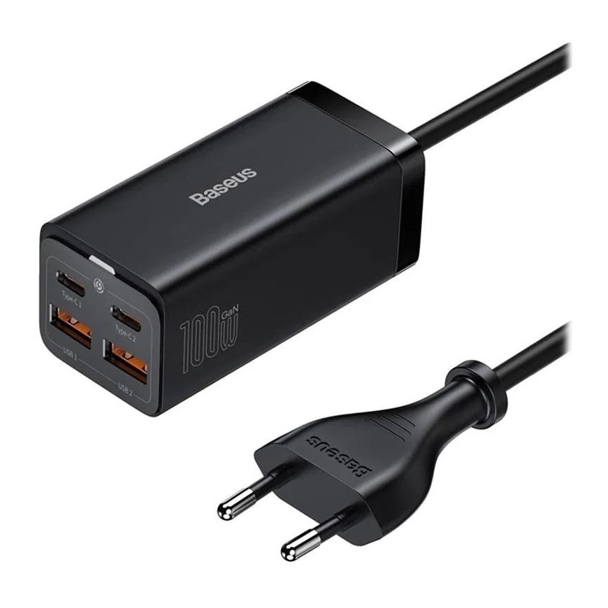 Charger household Baseus GaN3 Pro 2xType-C/2xUSB 100W black CCGP000101