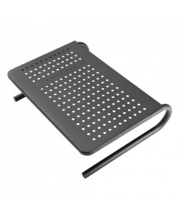 Powerton Base under the monitor, place for the keyboard, black, metal/plastic, 20 kg deadweight, Powerton, ergo
