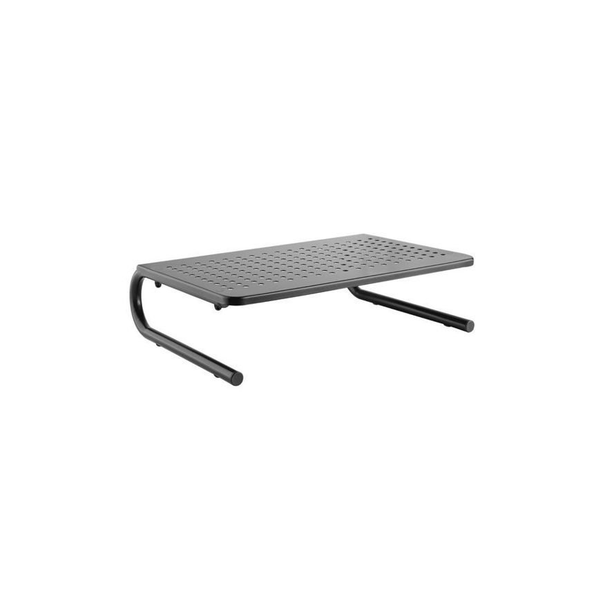 Powerton Base under the monitor, place for the keyboard, black, metal/plastic, 20 kg deadweight, Powerton, ergo – 2