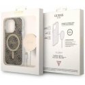 Dėklas Guess Nustatyti spėjimo GUBPP14XH4EACSW dėklą + įkroviklį „iPhone 14 Pro Max 6.7" rudos/rudos spalvos kietą dėklą 4G Prin