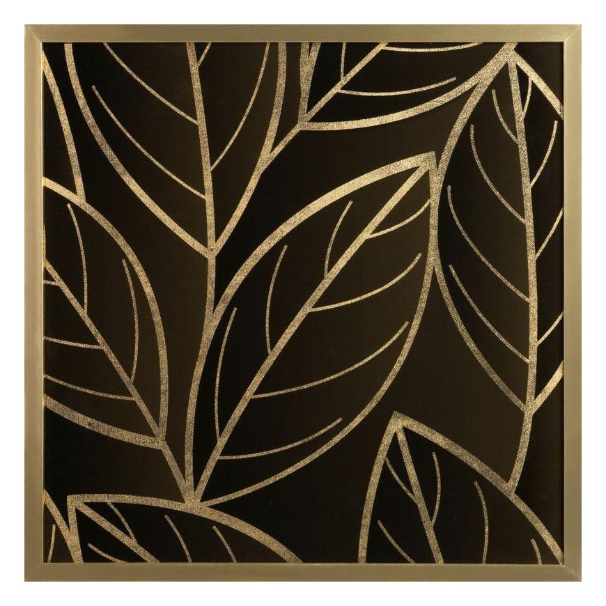 Eurofirany LIMITED COLLECTION Picture ALISMA2 with gold leaf print in gold frame, 53X53 cm – 3