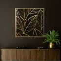 Eurofirany LIMITED COLLECTION Paveikslas ALISMA2 su auksinių lapų spauda auksiniame rėmelyje, 53X53 cm