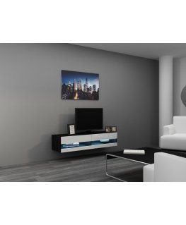 Cama TV stand VIGO NEW 30/140/40 black/white gloss