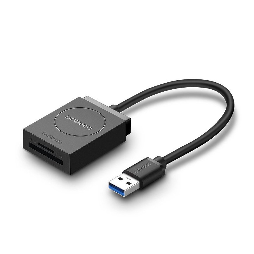 UGREEN USB Adapter Card Reader SD, microSD (black)