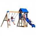 Aurora House Slide Backyard Discovery Wooden Playground Aurora House Slide Backyard Discovery Wooden Playground