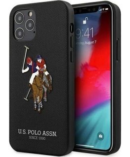 Case US Polo Assn US Polo USHCP12MPUGFLBK iPhone 12/12 Pro 6.1 Black / Black Polo Embroidery Collection