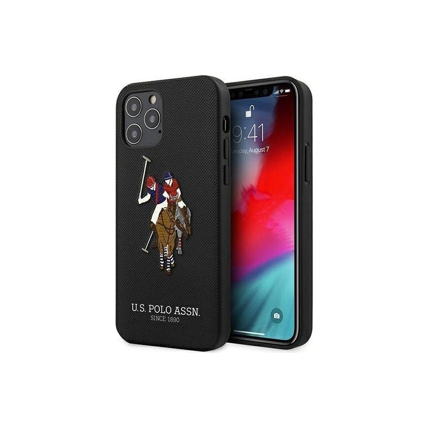 Case US Polo Assn US Polo USHCP12MPUGFLBK iPhone 12/12 Pro 6.1 Black / Black Polo Embroidery Collection
