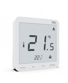 Tech R-8S PLUS wireless room controller with humidity measurement - white