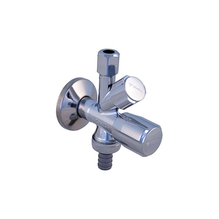 Angle valve Schell, 1/2&039&039 x 3/8&039&039 x 3/4&039&039 combined – 2