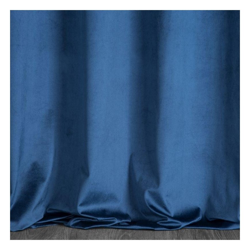 Eurofirany MARGOT Velvet night curtain with embroidered ribbon and sequins, 140X250 cm, loops/rings, color: blue – 4