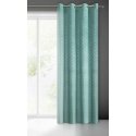 Night curtain Eurofirany JULIA from soft velvet with geometric fan pattern, 140X250 cm, loops/rings, color: turquoise Night curtain Eurofirany JULIA from soft velvet with geometric fan pattern, 140X250 cm, loops/rings, color: turquoise
