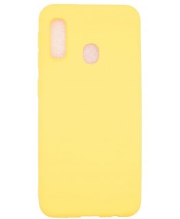 Evelatus Samsung A20e Soft Touch Silicone Case with Strap Yellow