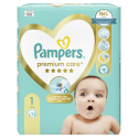 Pampers Premium Care Diapers, 1 Size (Mini), 72 Diapers, 2-5kg Pampers Premium Care Diapers, 1 Size (Mini), 72 Diapers, 2-5kg
