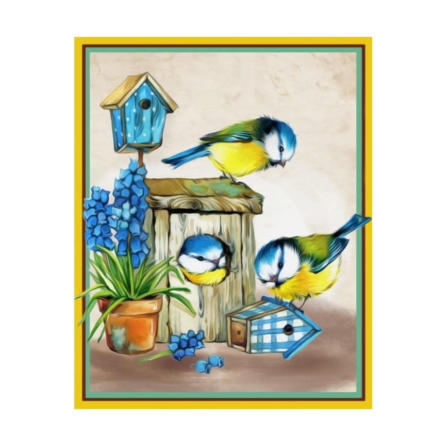Beldizart Deimantinio dažymo rinkinys Friendly Birds 24х30 cm AZ-1475