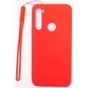 Evelatus Xiaomi Xiaomi Redmi Note 8 / Redmi Note 8 2021 Soft Touch Silicone Case with Strap Red