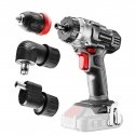 GRAPHITE Cordless drill Power + 18V, removable chuck 10 mm, plus angle adapter and adapter GRAPHITE Cordless drill Power + 18V, removable chuck 10 mm, plus angle adapter and adapter
