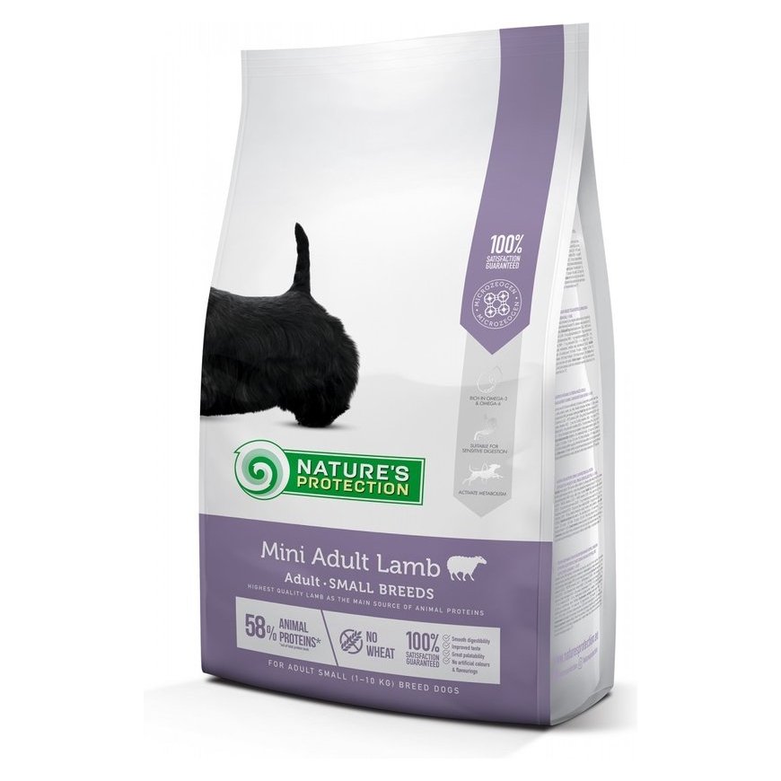 Natures Protection Mini Adult ėriena Small breed dog 7.5kg, mažų veislių suaugusių šunų sausas pašaras su ėriena – 2