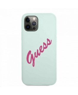 Guess GUHCP12LLSVSBF iPhone 12 Pro Max 6,7" mėlynos spalvos fuksijos / mėlynos fuschia kietas silikoninis vintage dėklas