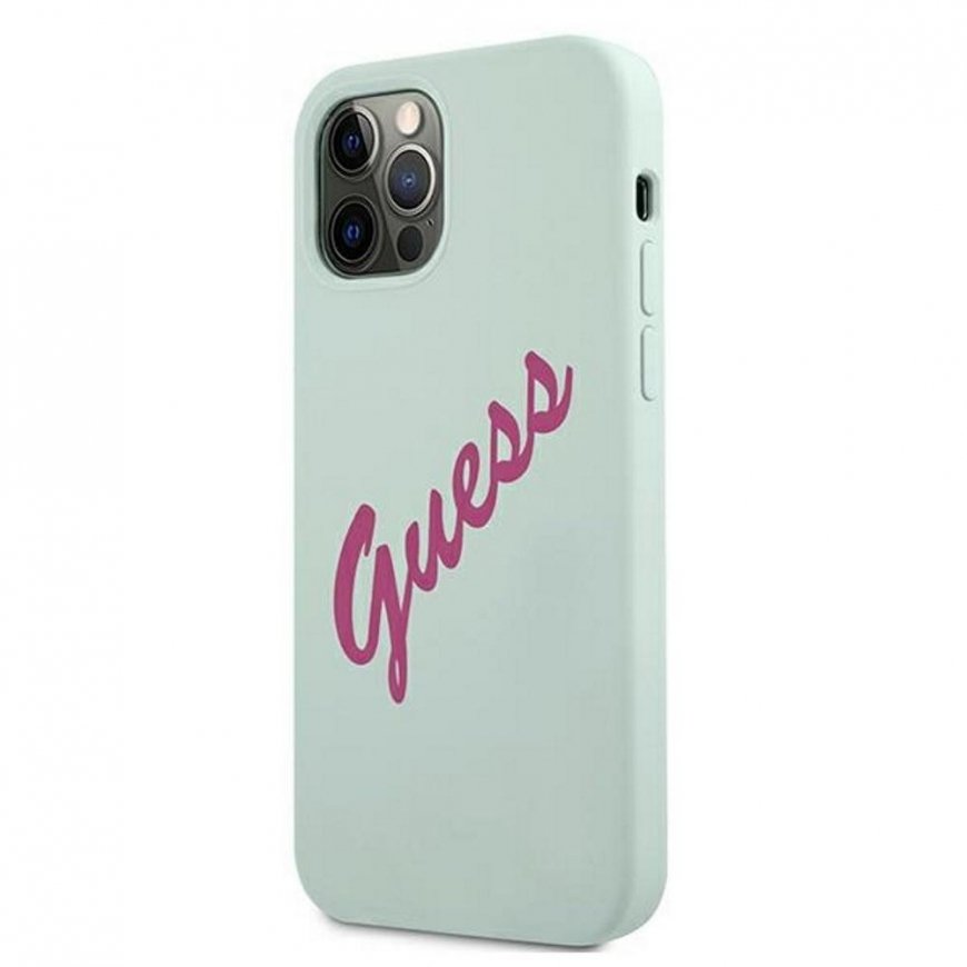 Guess GUHCP12LLSVSBF iPhone 12 Pro Max 6.7" blue fuchsia / blue fuschia hard silicone vintage case – 3