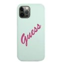 Guess GUHCP12LLSVSBF iPhone 12 Pro Max 6.7" blue fuchsia / blue fuschia hard silicone vintage case