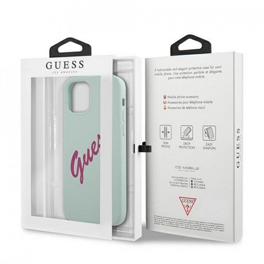 Guess GUHCP12LLSVSBF iPhone 12 Pro Max 6.7" blue fuchsia / blue fuschia hard silicone vintage case – 5