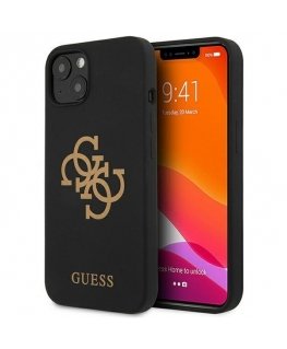 Guess GUHCP13SLS4GGBK iPhone 13 mini 5.4" black/black hard case silicone 4G Logo