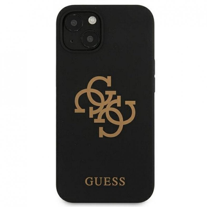 Guess GUHCP13SLS4GGBK iPhone 13 mini 5.4" black/black hard case silicone 4G Logo – 4