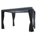 Gazebo MIRADOR 3x4xH2,5m with curtains, dark grey