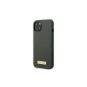 Guess GUHMP13MSBPLA iPhone 13 6.1 inch Green/Khaki Hard Case Silicone Logo Plate MagSafe