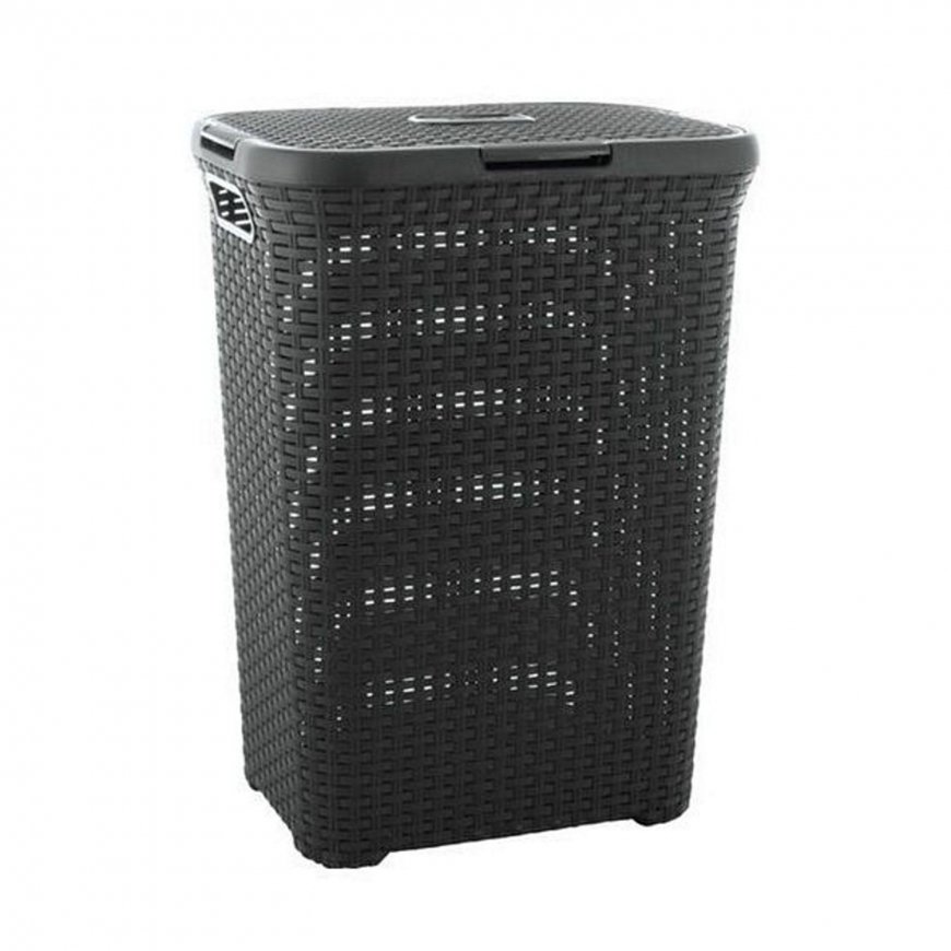 Skalbinių krepšelis Curver Natural Style 40L antracitas (46796) – 2