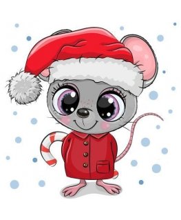 Beldizart Christmas mouse 20*20 cm WD2478
