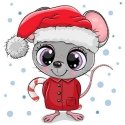 Beldizart Christmas mouse 20*20 cm WD2478 Beldizart Christmas mouse 20*20 cm WD2478