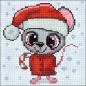 Beldizart Christmas mouse 20*20 cm WD2478 Beldizart Christmas mouse 20*20 cm WD2478