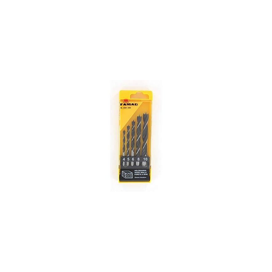 Drilled 5-piece wood drill set FAMAG