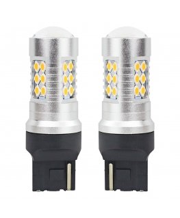 Amio Canbus 3030 24smd t20 7440 wy21w LED bulbs orange 12v / 24v