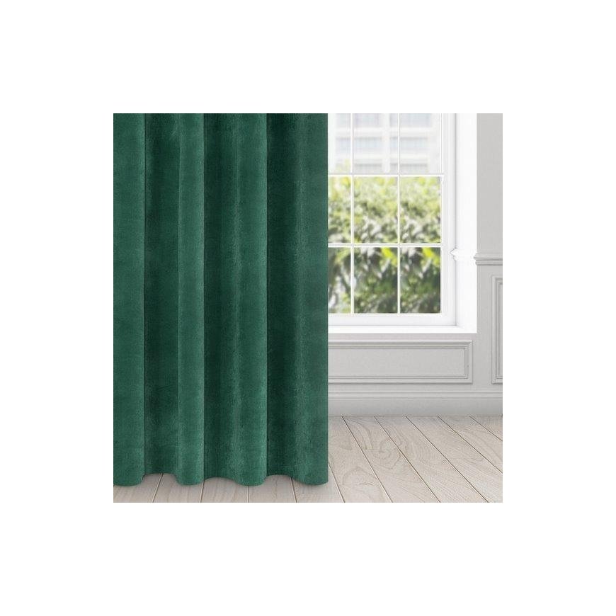 Eurofirany DIVA LINE RIA Soft velvet night curtain, 140X250 cm, loops / rings, color: dark green