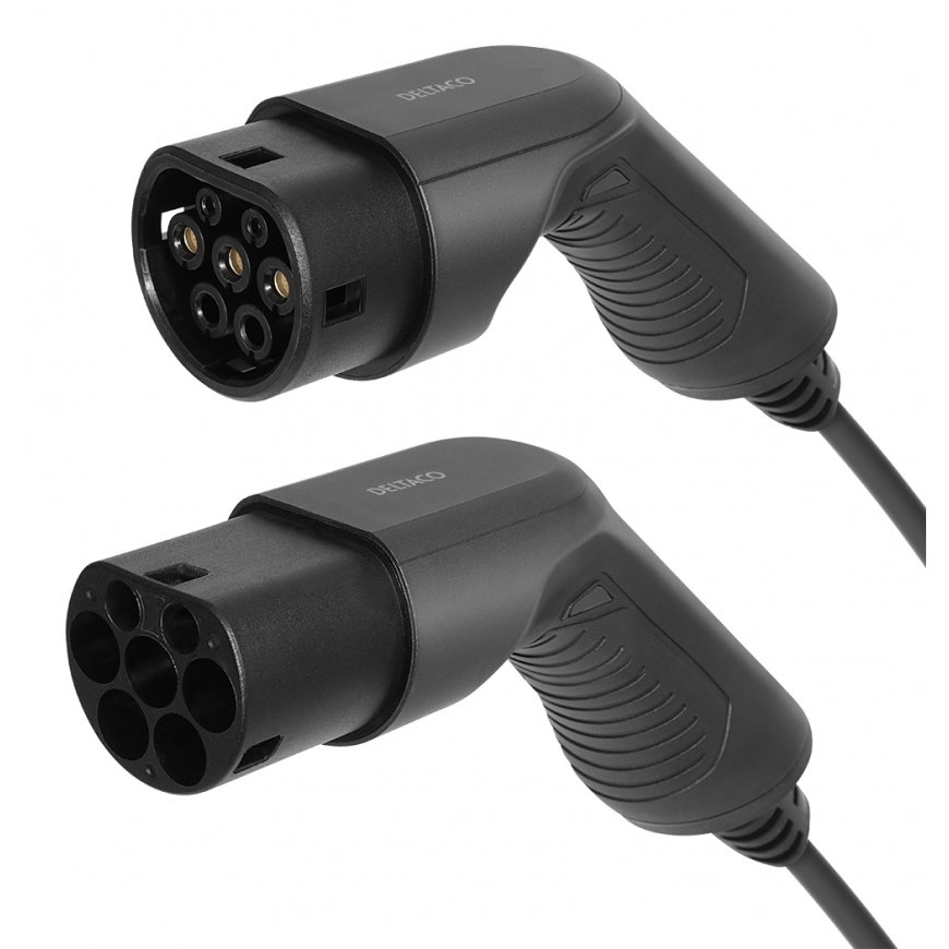 Deltaco EV-1207 maitinimo kabelis Juoda 7 m
