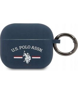 Us Polo Assn JAV Polo Assn Apsauginis dėklas, skirtas AirPods 3 tamsiai mėlynai