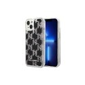 Dėklas Karl Lagerfeld KLHCP14LLMNMS iPhone 14 Pro 6,1 colio kieto korpuso sidabrinė / sidabrinė skysto blizgesio monograma Dėklas Karl Lagerfeld KLHCP14LLMNMS iPhone 14 Pro 6,1 colio kieto korpuso sidabrinė / sidabrinė skysto blizgesio monograma