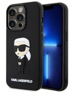 Karl Lagerfeld Apple iPhone 14 Pro 6.1 hardcase Rubber Ikonik 3D Black