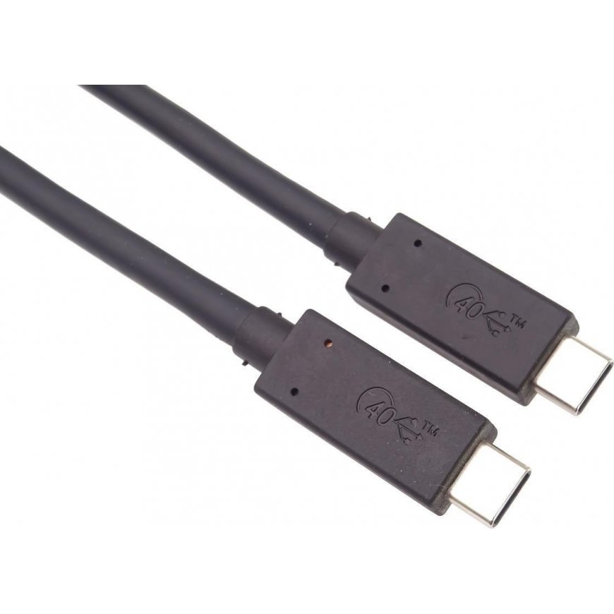 USB PremiumCord USB-C - USB-C 0.8 m black (ku4cx08bk)