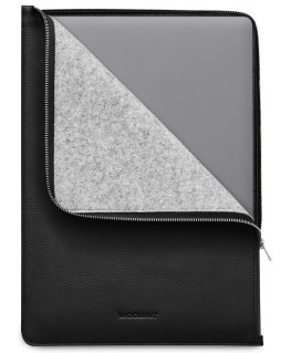Woolnut Leather Folio -suojatasku 16" MacBook Pro, musta