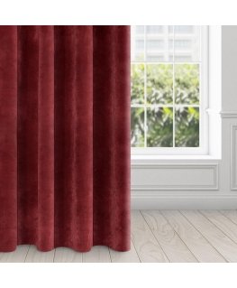 Eurofirany DIVA LINE RIA Soft velvet night curtain, 140X250 cm, loops / rings, color: burgundy
