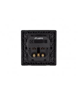 Lanberg LANBERG AC-WS01-USB2-F-B AC Wall Socket